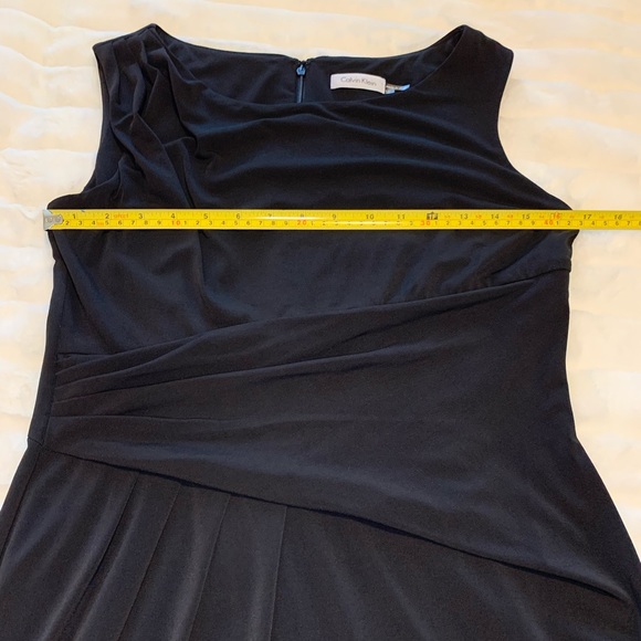 Calvin Klein Black Sleeveless Jersey Gown Size 10 - Picture 8 of 16